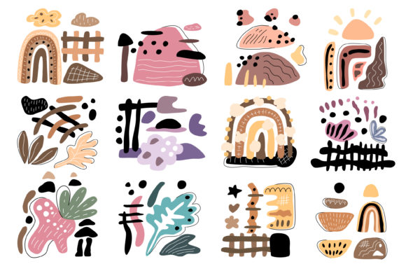 Abstract Boho Elements SVG