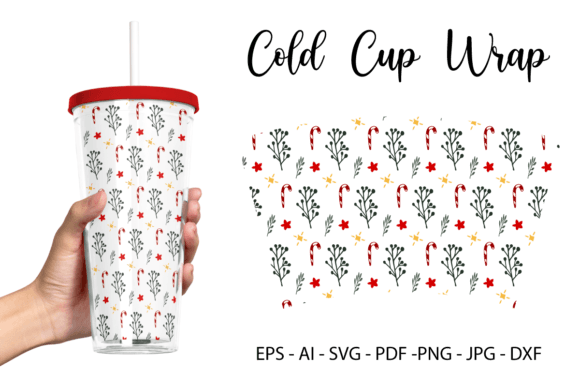 Christmas Pattern Tumbler Warp Cold