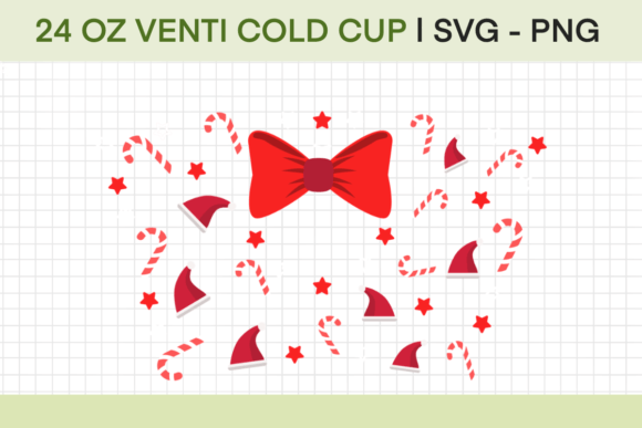 Christmas Santa Hat Candy Cold Cup Wrap