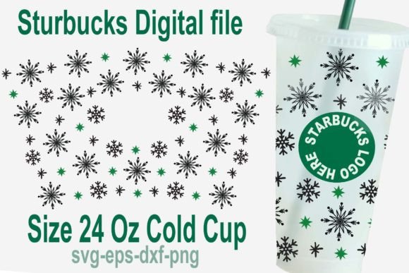 Christmas Snow Wrap SVG, 24 Oz Cold Cup
