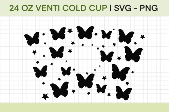 Cute Butterflies Stars Full Wrap