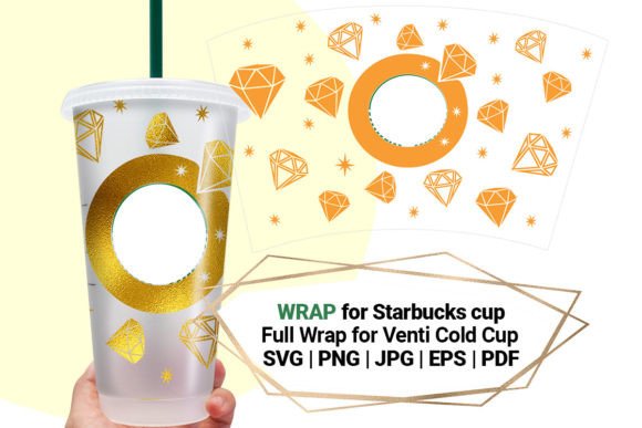 Diamonds Wrap for Starbucks Cold Cup 24