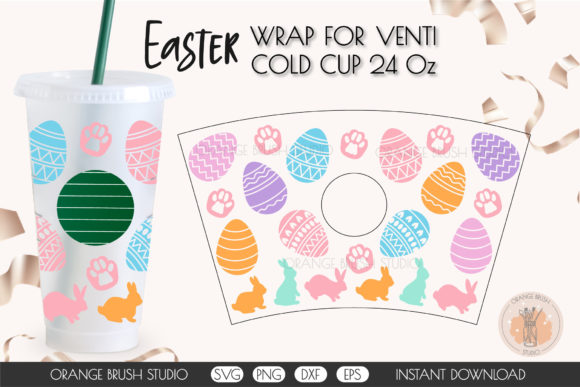 Easter Eggs and Funny Bunny SVG Wrap
