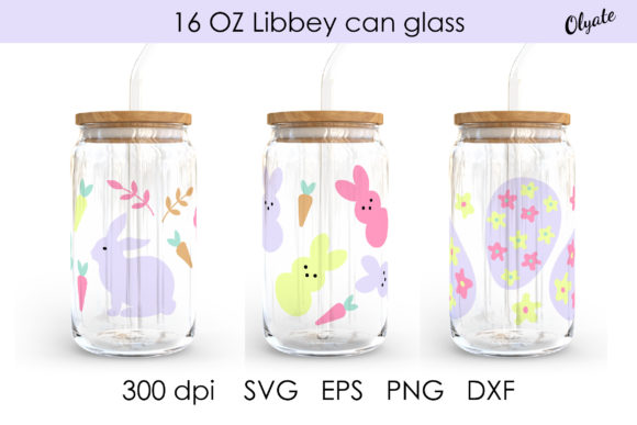 Easter Libbey Can Glass 16 OZ Wrap