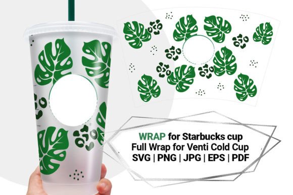 Exotic Leaves Wrap for Starbucks Cold C