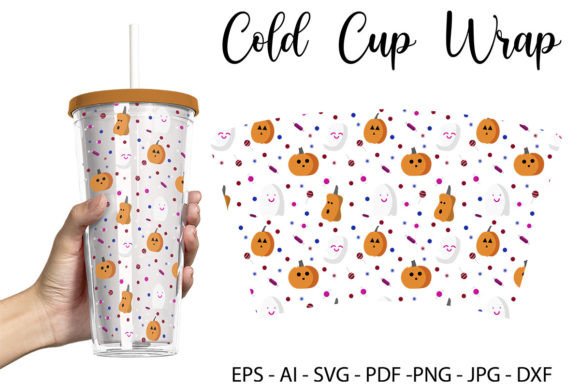 Halloween Doodle 24 Oz Venti Cup Wrap