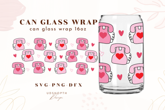 Heart Can Glass Wrap SVG, Valentines SVG