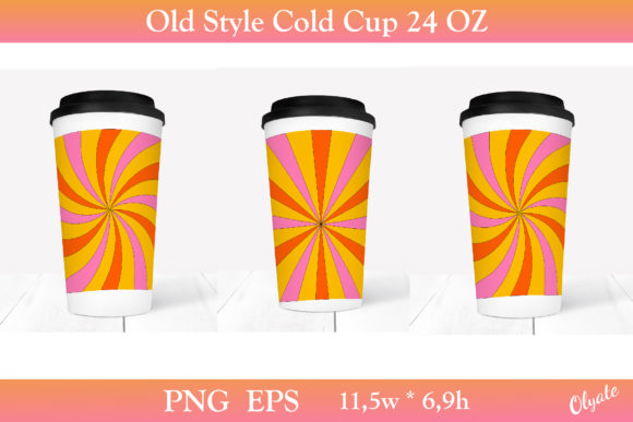Old Style, Vintage Tumbler PNG. Cold Cup