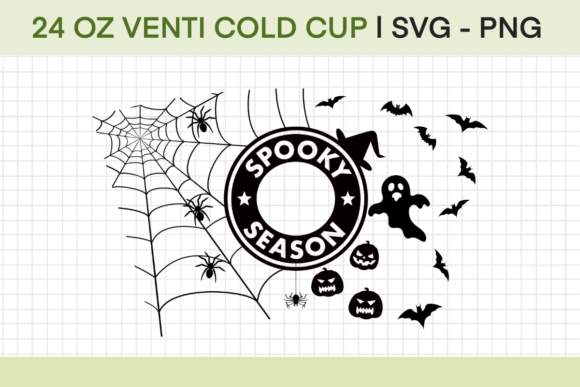 Spooky Season Ghost 24oz Venti Cold Cup
