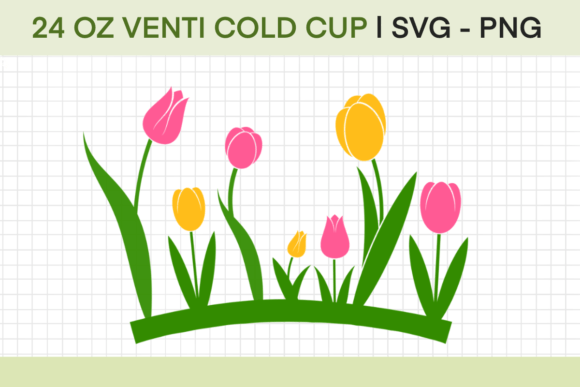 Tulip Flowers 24oz Venti Cold Cup